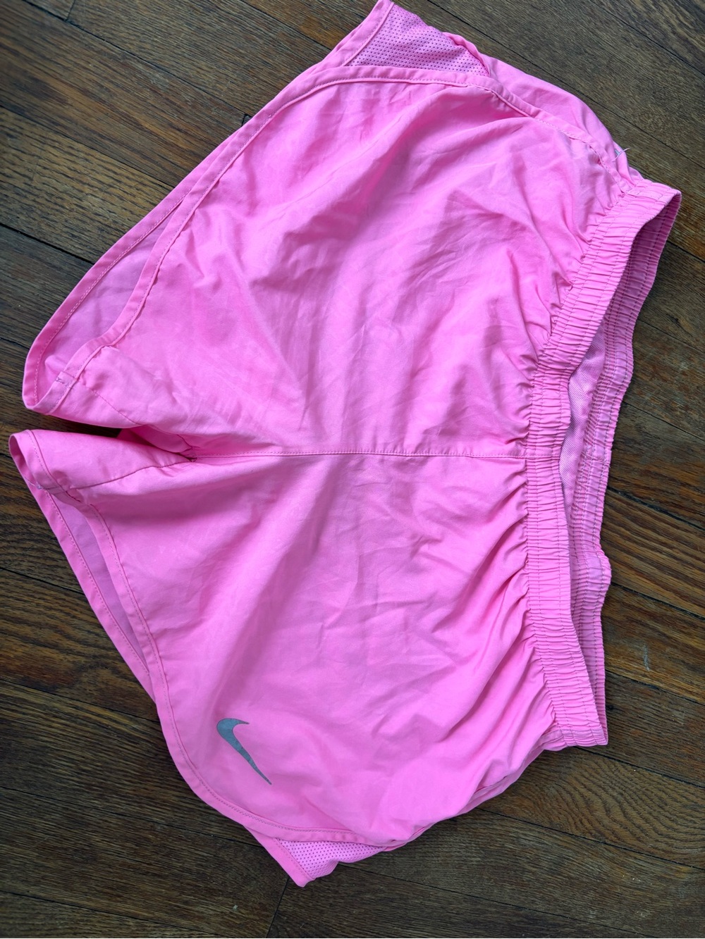 Nike Pink Dri-FIT Running Shorts with Black Drawstrings